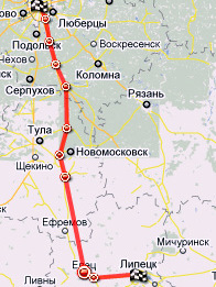 Такси из Москвы в Липецк, Липецкую область города Грязи, Данков, Елец ...